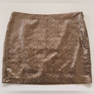 GAP Champagne Gold Sequin Party Mini Skirt. Size 4